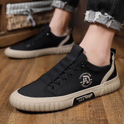 Men Ice Silk Canvas Vulcanized Sneakers