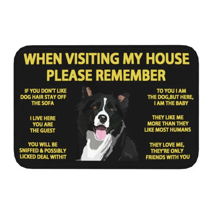 Border Collie Dog Front Floor Entrance Mat