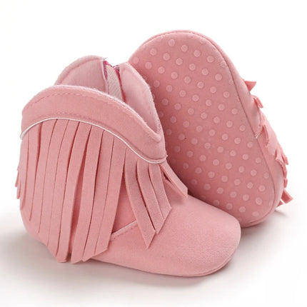 Baby Girl Winter Plush Pink Boots.