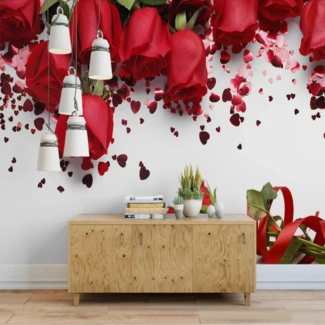 Custom 3D Modern Floral Mural Wallpaper