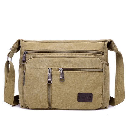 Men Business Casual Khaki Shoulder Crossbody Bags