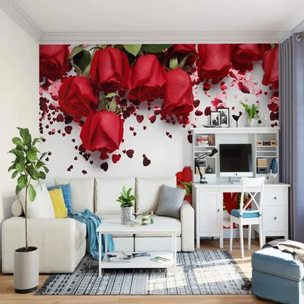 Custom 3D Modern Floral Mural Wallpaper – Mad Fly Essentials