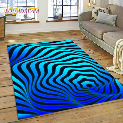 3D Vortex Visual Illusion Living Room Rug