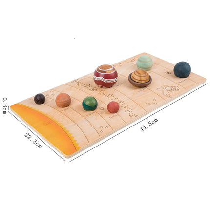 Wooden Montessori Solar System Puzzle Early Education Toys