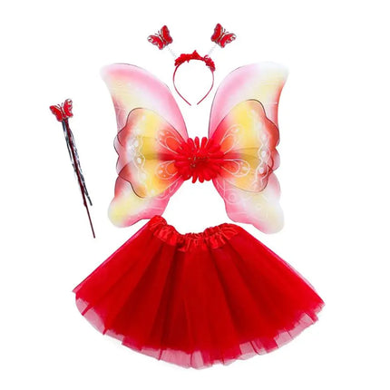 Girl 4pc LED Fairy Butterfly Costume Set