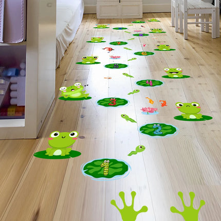 Kitchen Living Area Jumping Frog Game Floor Decals