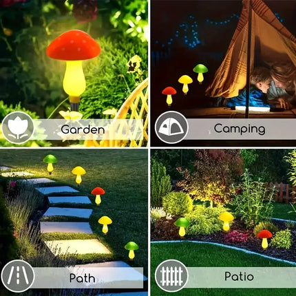 Solar 20LED Mushroom Outdoor Garden Fairy Lights