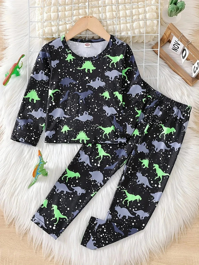 Baby Boy Luminous Dinosaur Animal Pajama Sets