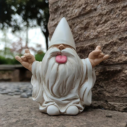 European Gnome Rocker Garden Statue