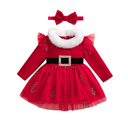 Baby Girl Long Mesh Christmas Outfit