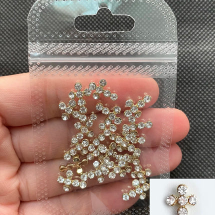 Glitter Cross 20pc Nail Rhinestone Art.