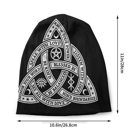 Men Celtic Knot Gothic Skullies Beanie Hats