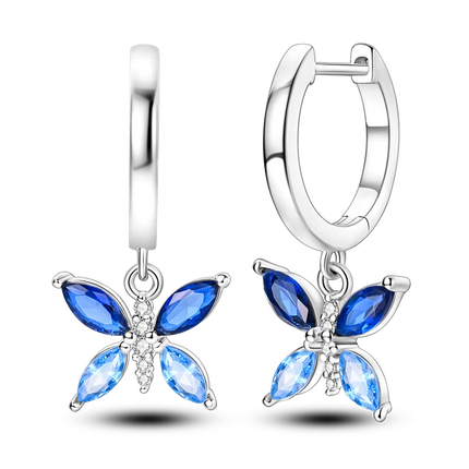 Women 925 Sterling Ladybug Charm Earrings