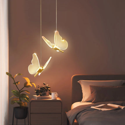 Home Modern Bedroom Butterfly LED Pendant Light