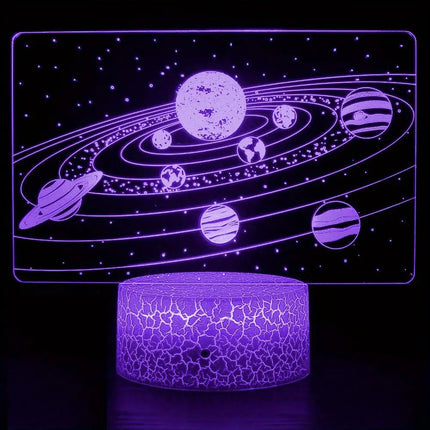 3D LED Optical Solar System Night Light