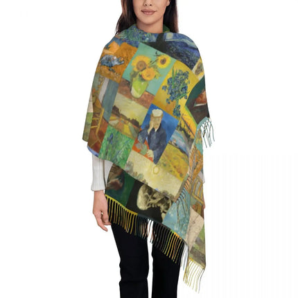 Van Gogh Tassel 3D Scarf