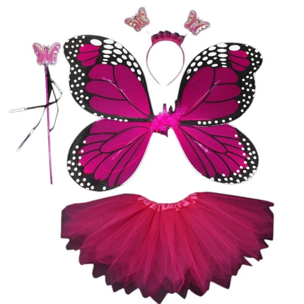 Girl 4pc LED Fairy Butterfly Costume Set