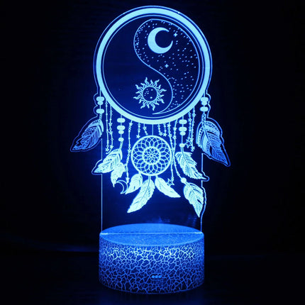 3D Illusion Dream Catcher 16 Color Changing LED Night Light