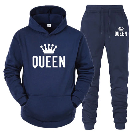 Men Women White Black King Queen Tracksuits