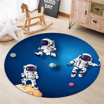 Kids Room 3D Astronaut Round Area Rug