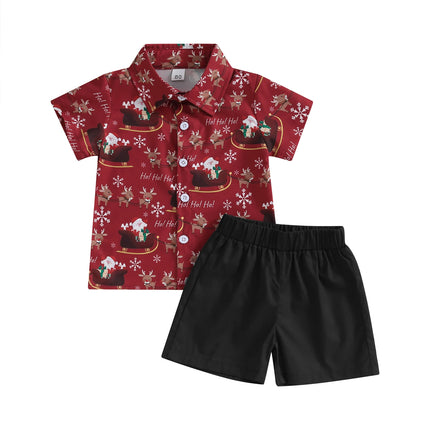 Baby Boy X-Mas Stamp Button Shirt Set – Mad Fly Essentials