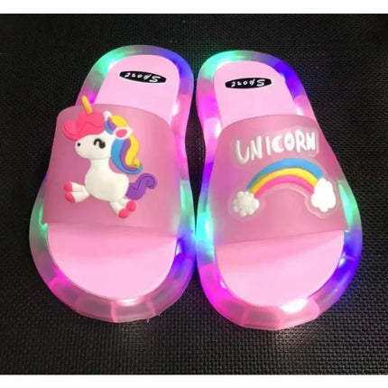 Girl LED Unicorn Funny Slippers