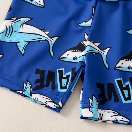 Baby Boy 2pc Blue Shark Animal Swimwear Set