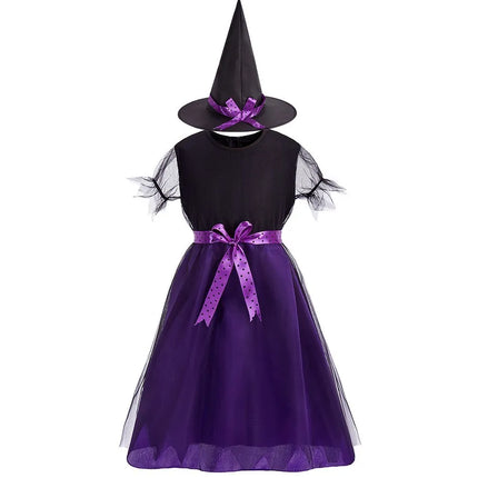 Girl Witch Princess Costume Party Dress Set