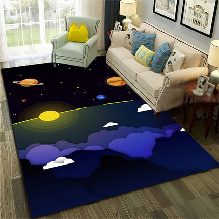 3D Universe Space Galaxy Planet Star Rug