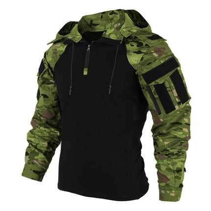 Men Tactical CP Camouflage Multicam Camping Cargo Shirts
