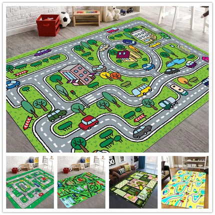 Kids Cartoon Frog Game Floor Mat