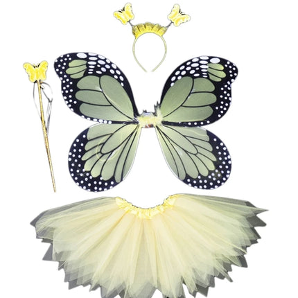 Girl 4pc LED Fairy Butterfly Costume Set