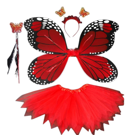 Girl 4pc LED Fairy Butterfly Costume Set