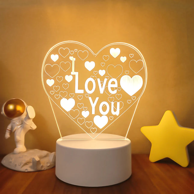 Romantic 3D Illusion LED Night Lights.