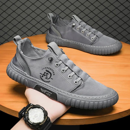 Men Ice Silk Canvas Vulcanized Sneakers