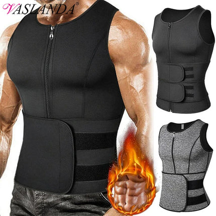 Men Shapewear Solid Black Waist Trainer