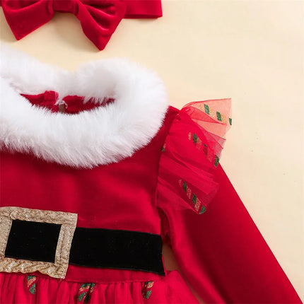 Baby Girl Long Mesh Christmas Outfit