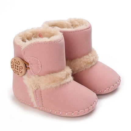 Baby Girl Winter Plush Pink Boots.