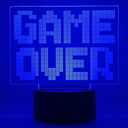 Game Over LED Night Light 3D Illusion Lamp