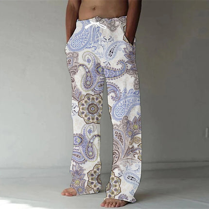 Men 2024 Fashion Bamboo Dance Yoga Beach Casual Pants