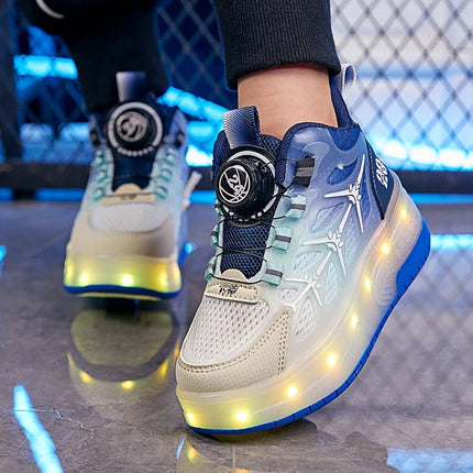 Girl Fashion LED Luminous Skate Sneakers