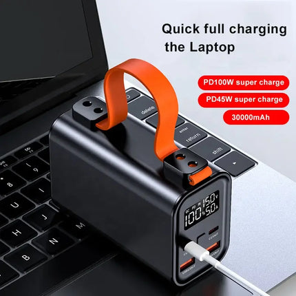 Portable Powerbank 30000mah Laptop 100w Smartphone Chargers