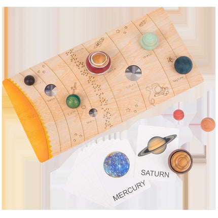 Wooden Montessori Solar System Puzzle Early Education Toys