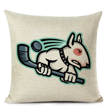 Bull Terrier 45x45cm Sofa Pillow Cover