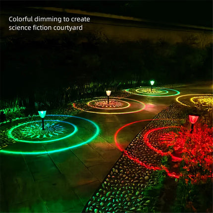 Circle Shadow Garden Solar LED Landscape Light