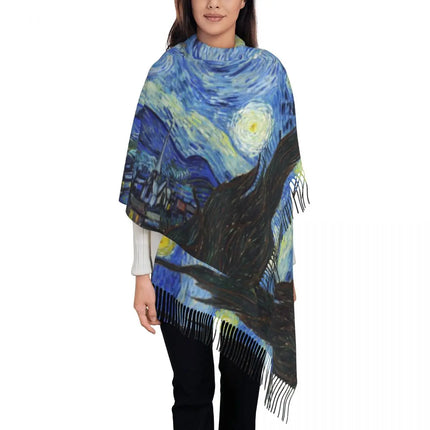 Van Gogh Tassel 3D Scarf