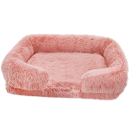 Washable Square Plush Cat Dog Pet Bed