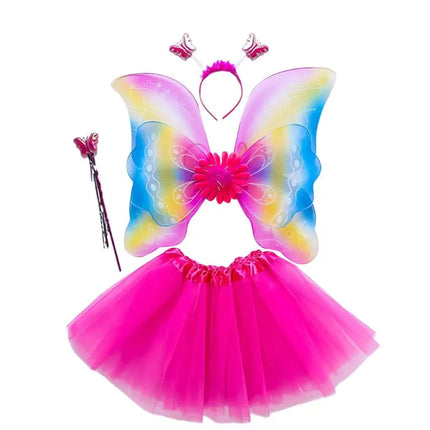 Girl 4pc LED Fairy Butterfly Costume Set