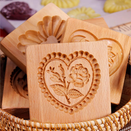 Wood Heart 3D DIY Embossed Cookie Cutter