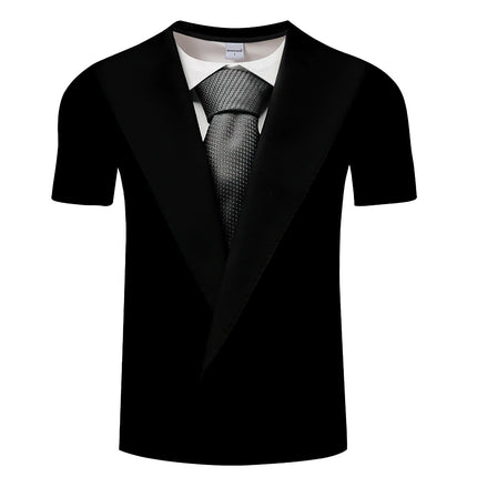 Men Fashion 3D Short Suit Graphic Shirts